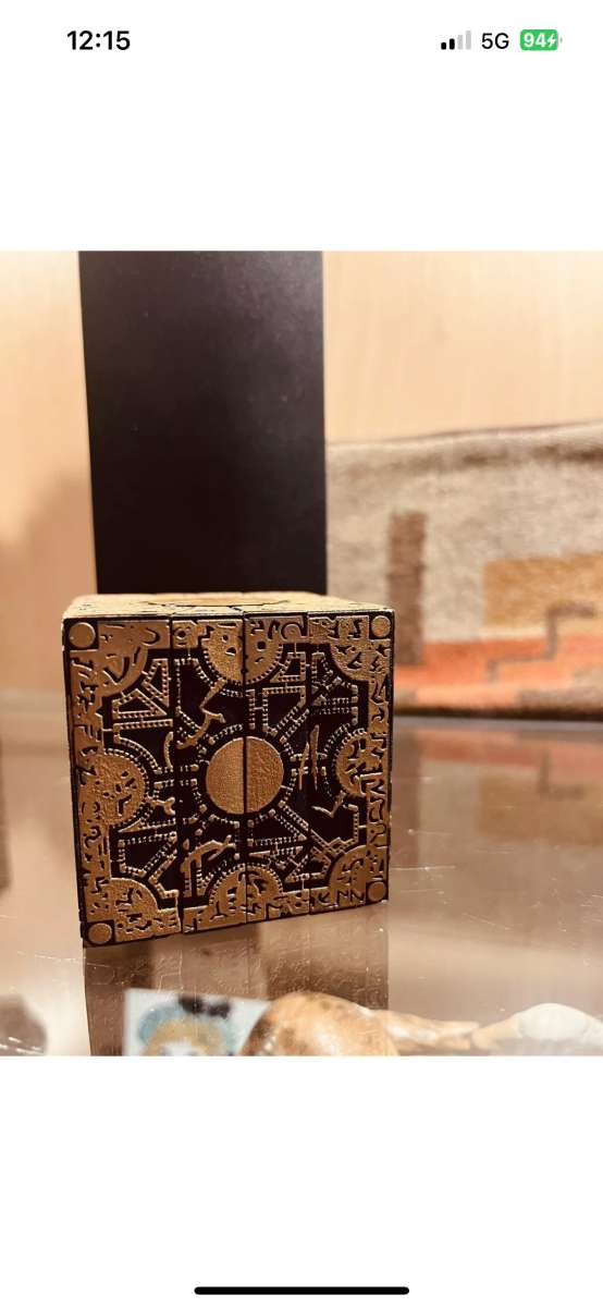Hellraiser Puzzle Box  Solid Resin  Lament Configuration Siz
