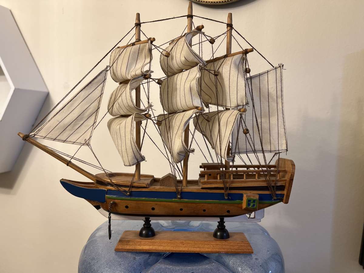 WOODED MODEL GREEK SHIP HAND MADE IMPORTED FROM GREECE