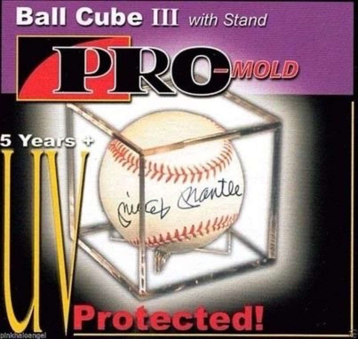 BCW PMPCBSQ3UV5 Baseball Square with Pedestal 5 Year Uv