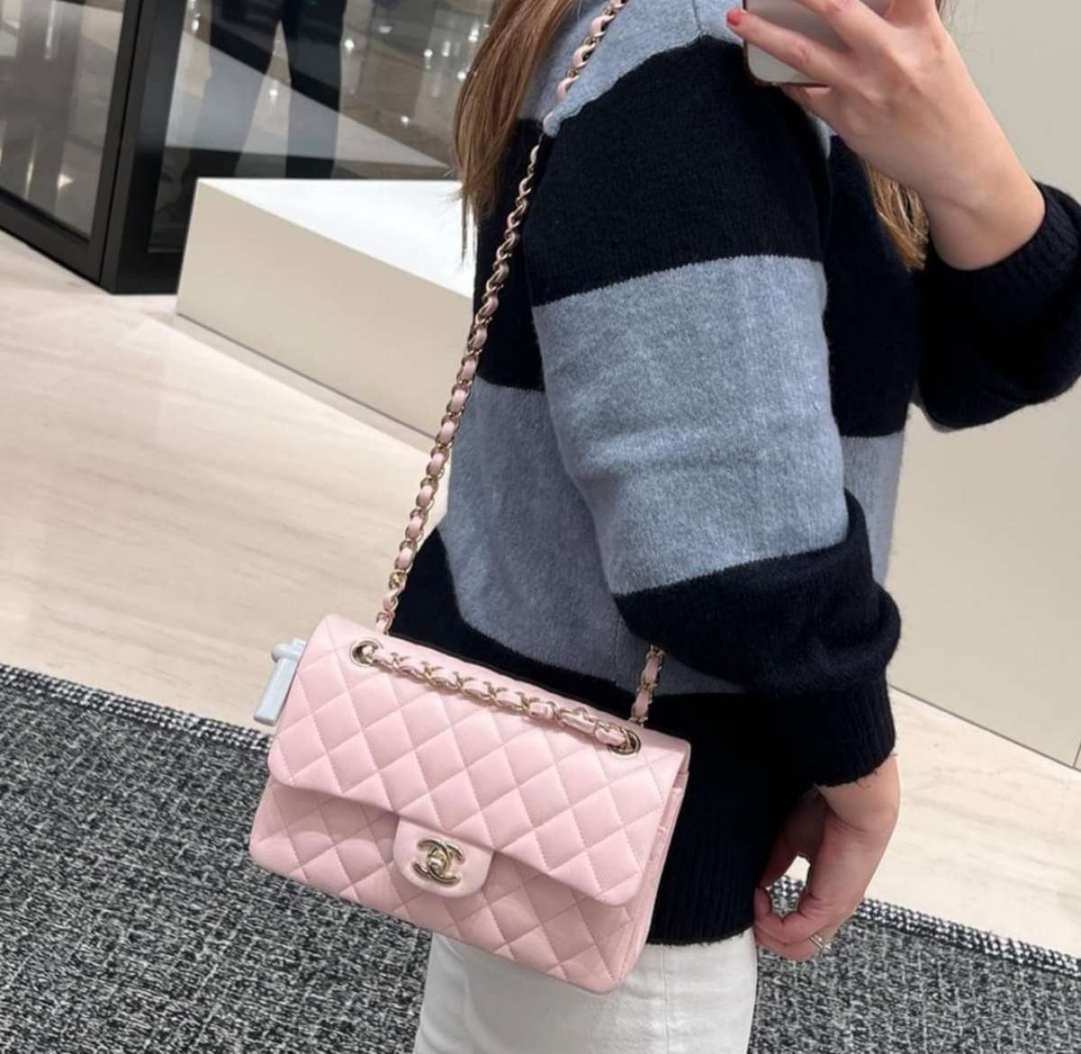 Women Classic Quilted Double Flap Shoulder Crossbody Leather