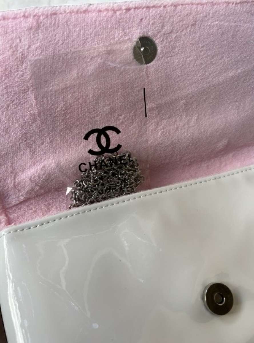 Chanel WhitePink Clutch Purse