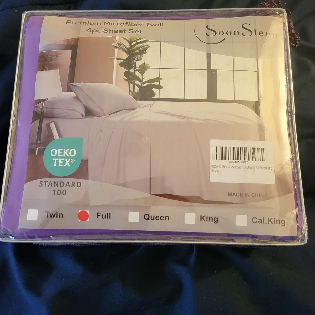 bed sheet set purple