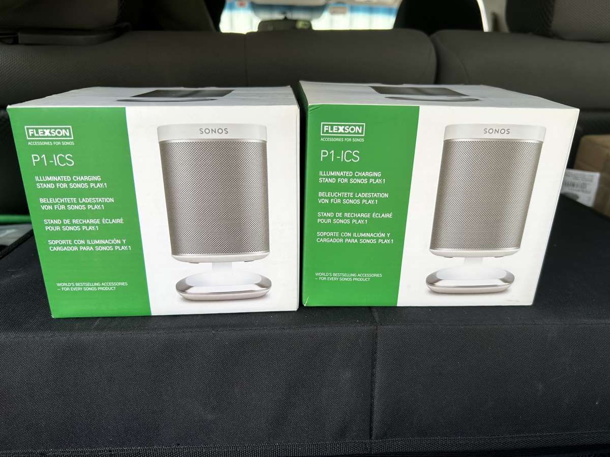 Flexson Illuminated Speaker Stands for Sonos Play1 with USB