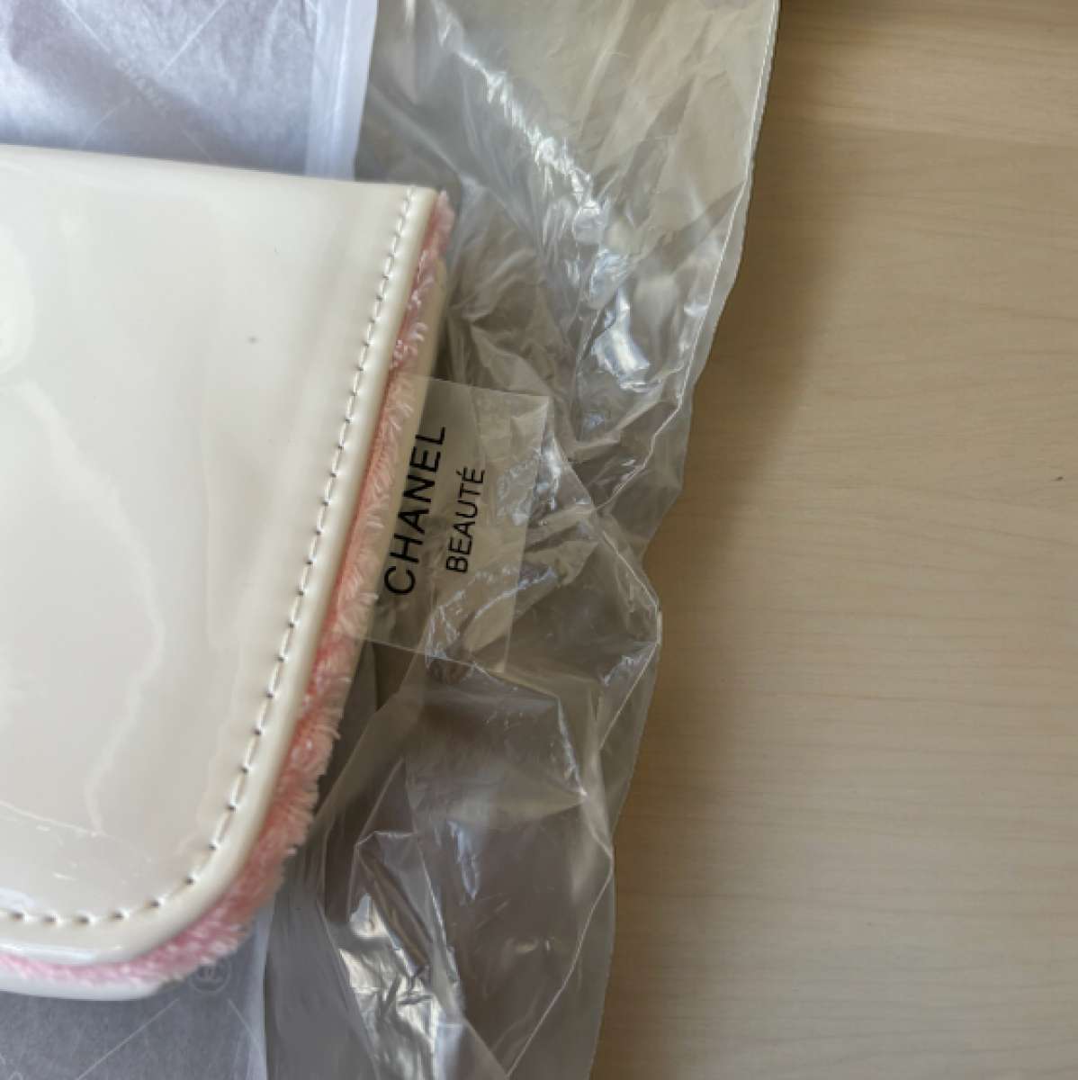 Chanel WhitePink Clutch Purse