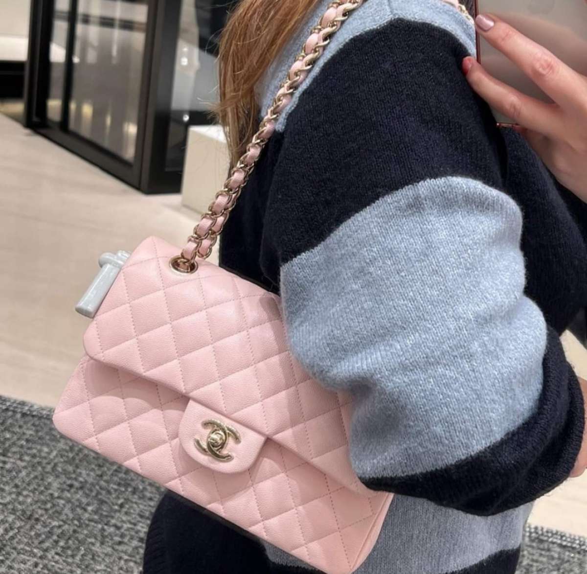 Women Classic Quilted Double Flap Shoulder Crossbody Leather