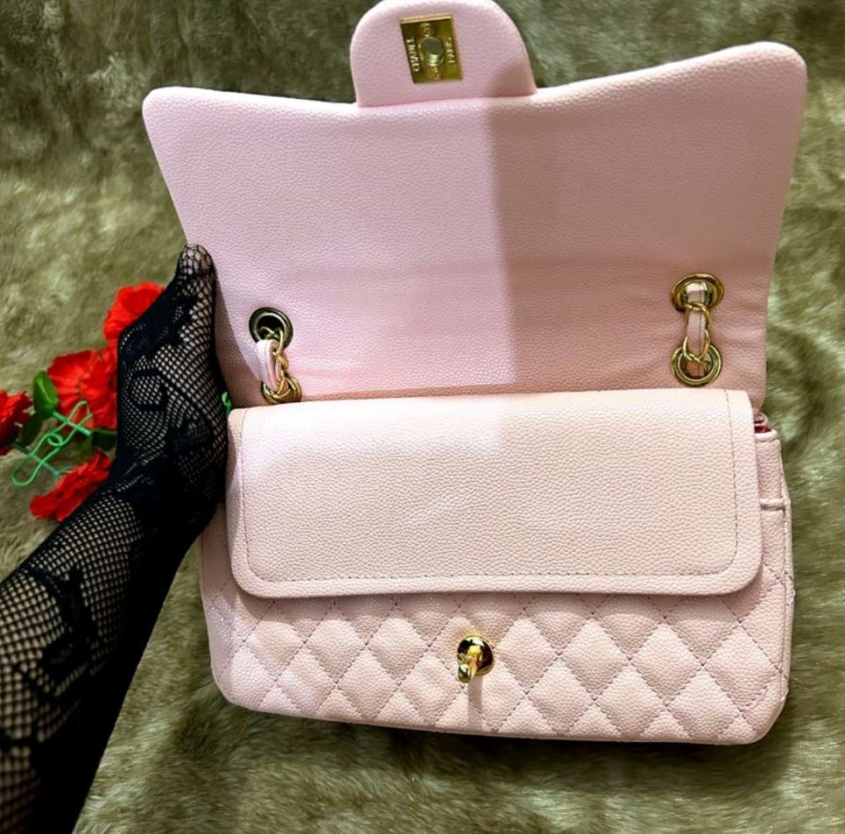 Women Classic Quilted Double Flap Shoulder Crossbody Leather