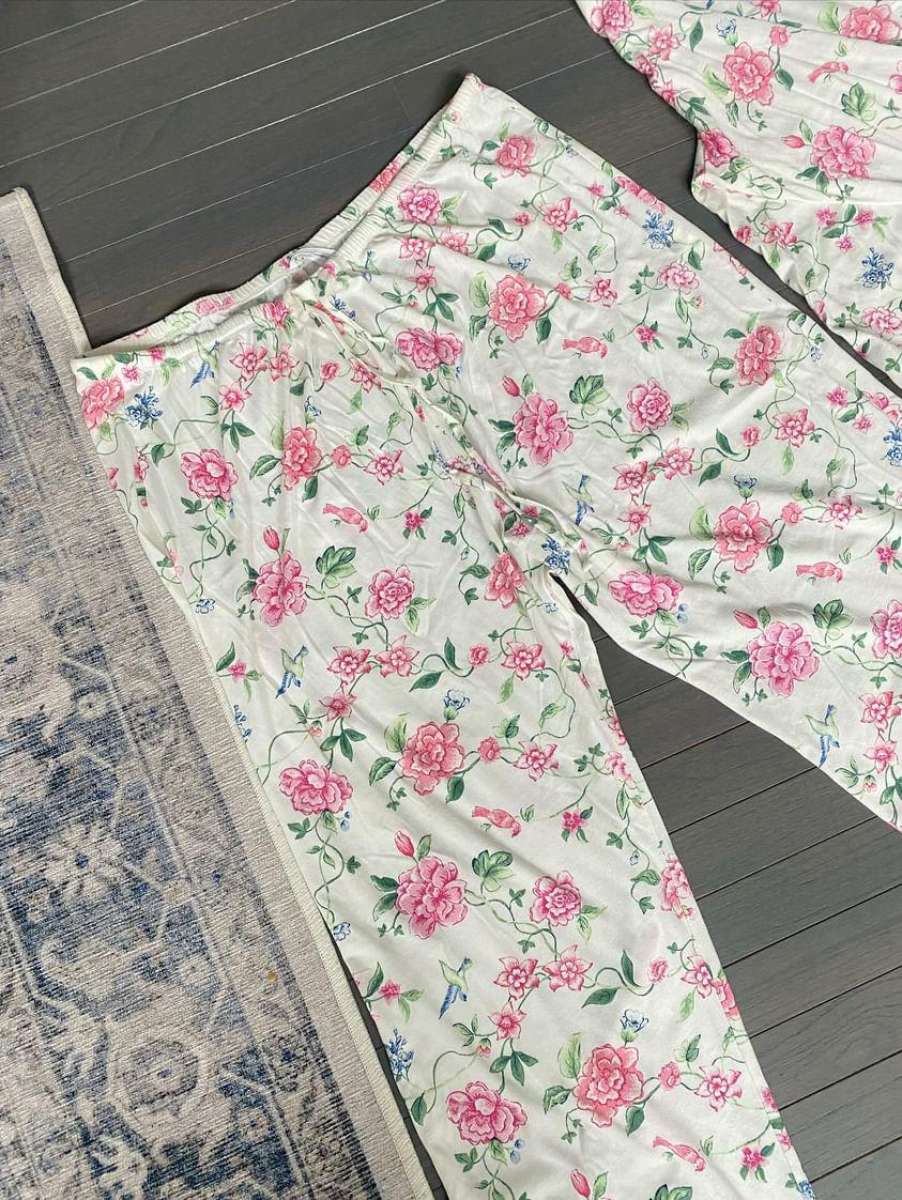 Carole Hochman full Sleeve Top and Wide Leg Crop Pant Sleep