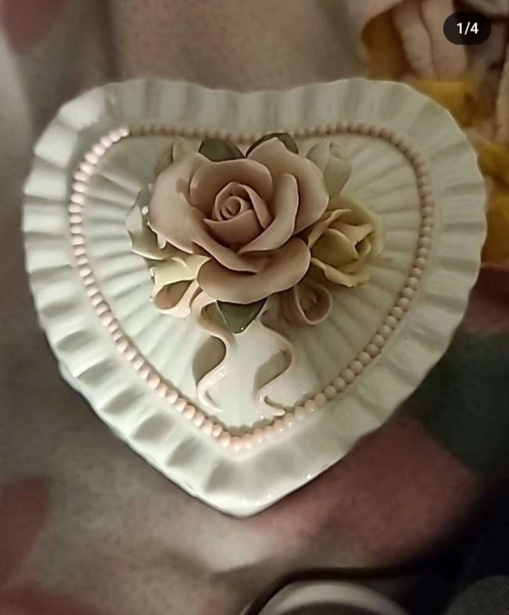 flower ceramic jewlery box