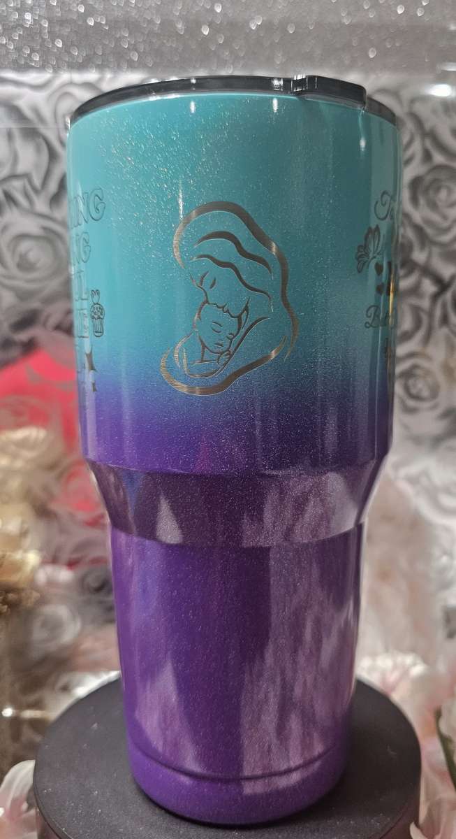 30oz Brand New Laser Engraved Mom Insulated Tumbler