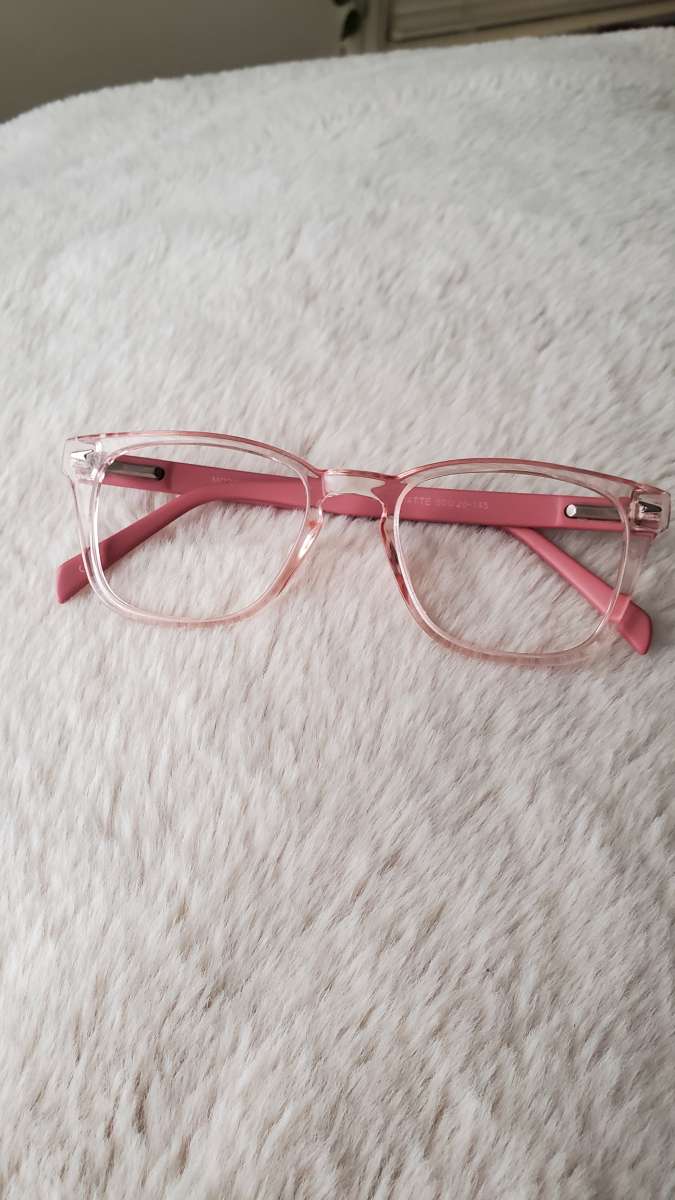 Clear Pink Prescription Glasses