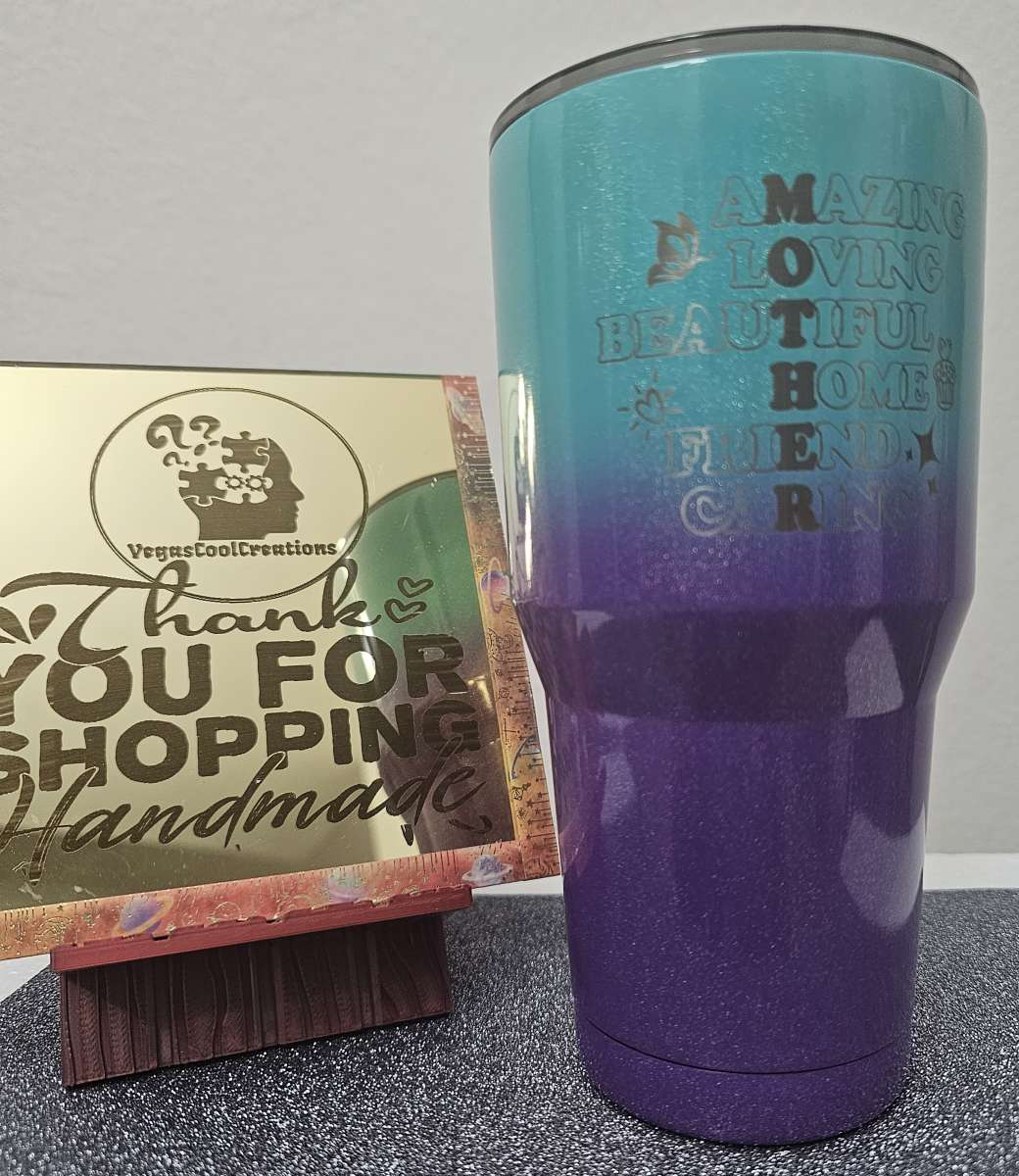 30oz Brand New Laser Engraved Mom Insulated Tumbler