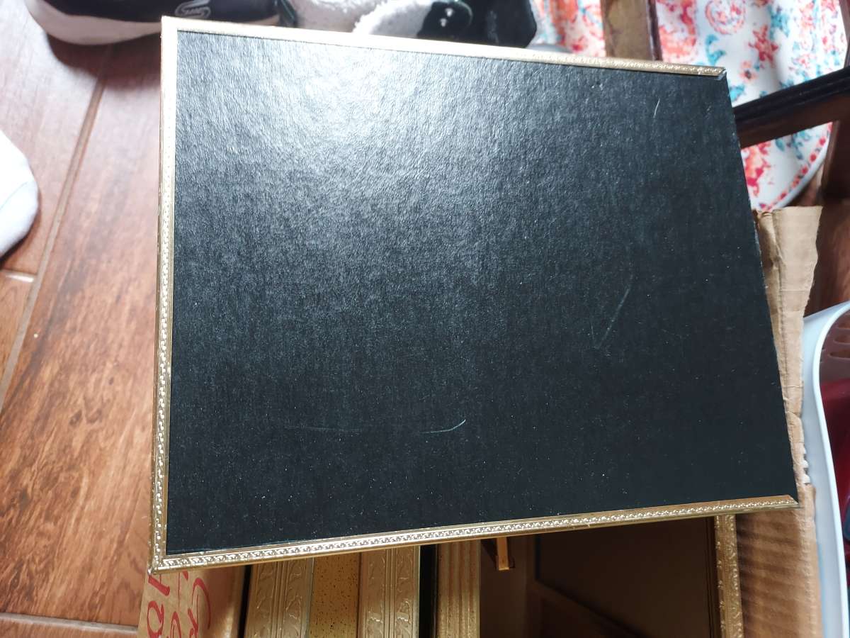 frames box of vibtage frames w glass intact ALL GOLD TONE