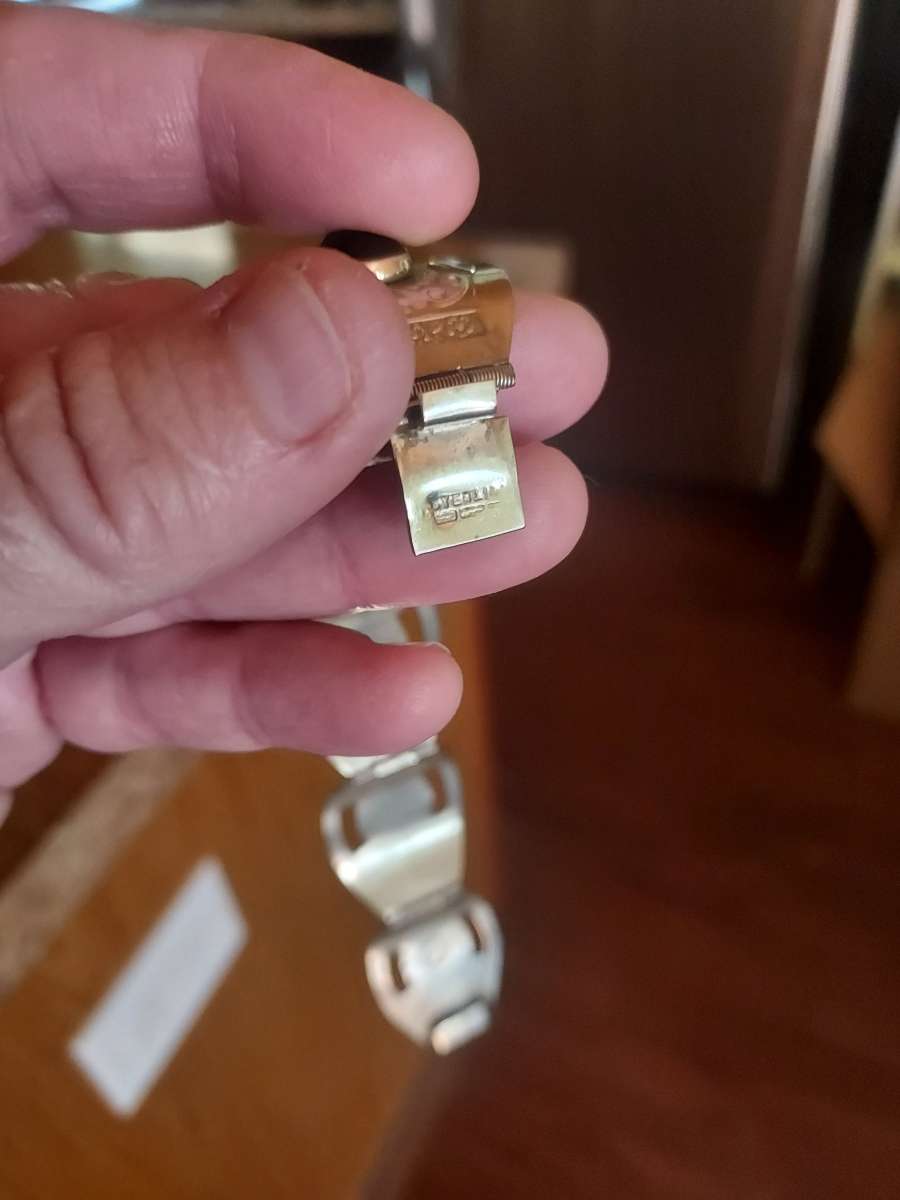 stamped onyx panel bracelet