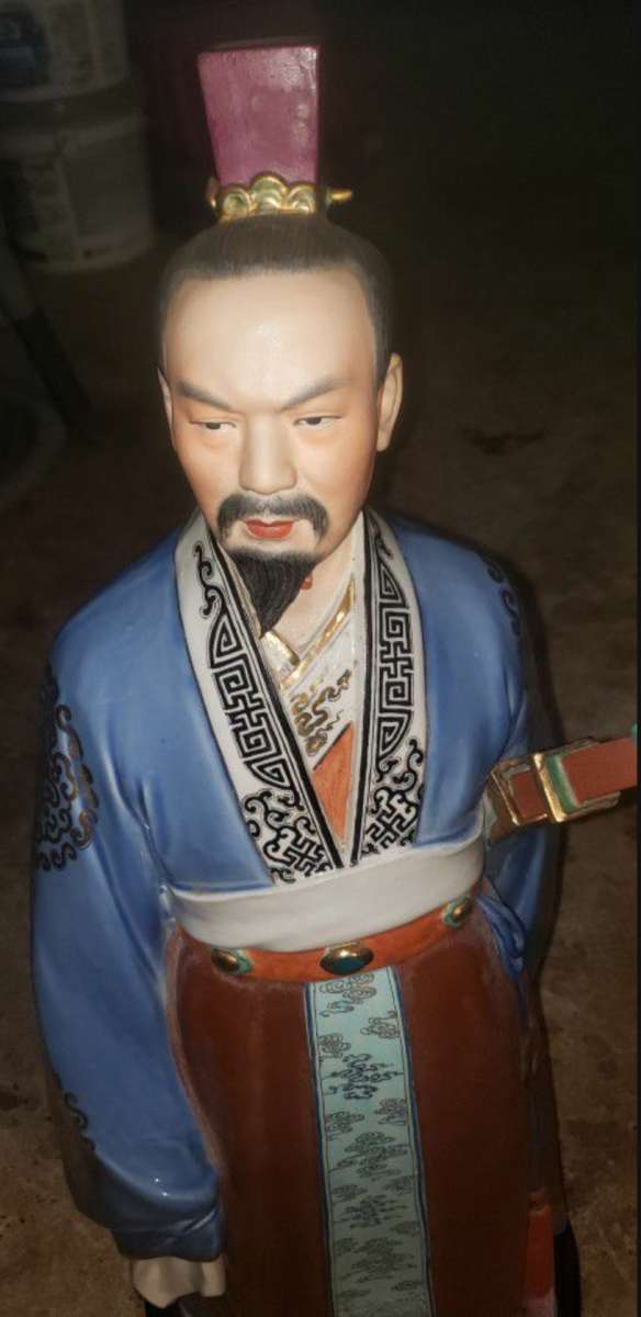 antique Chinese Porcelain Qu Yuan Poet