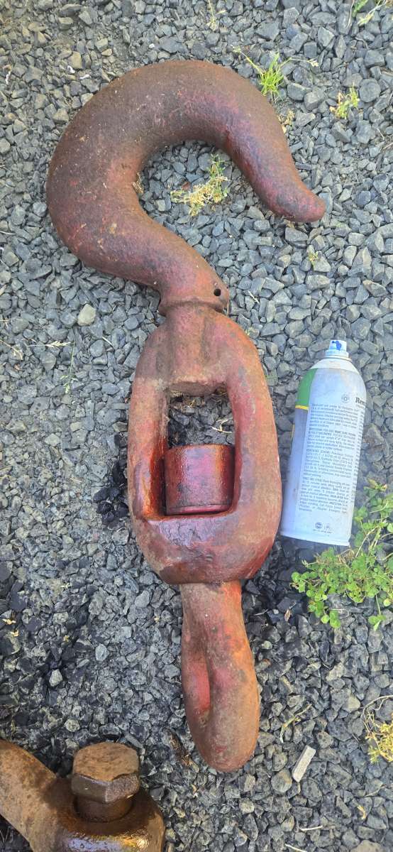 very heavy old vintage swivel hook
