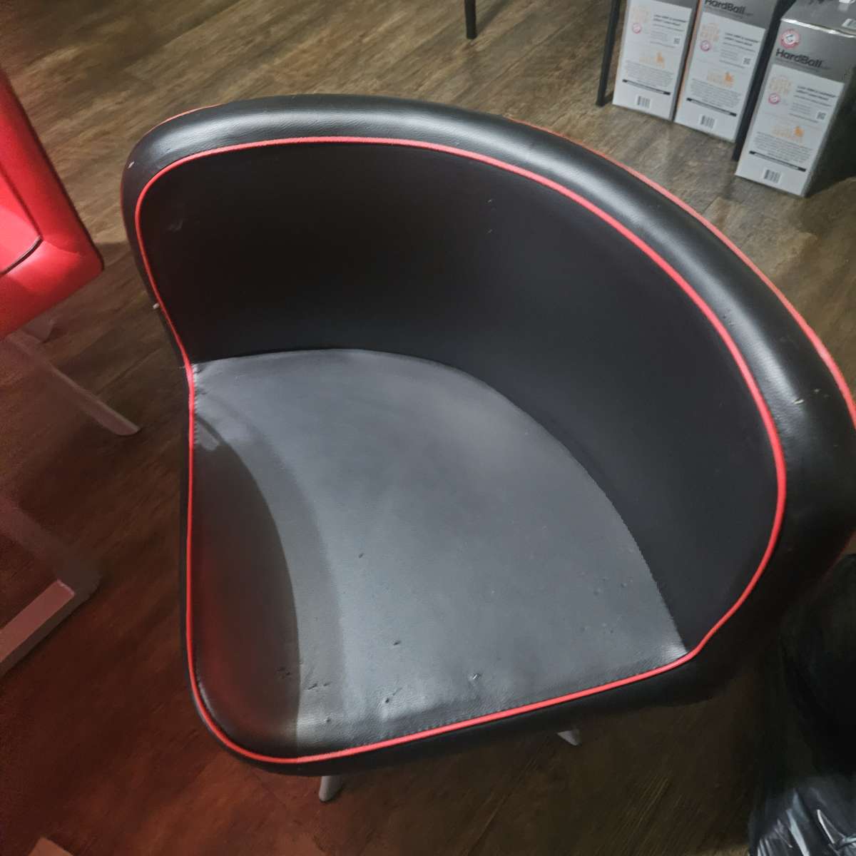Red and Black Table with 4 matching chairs