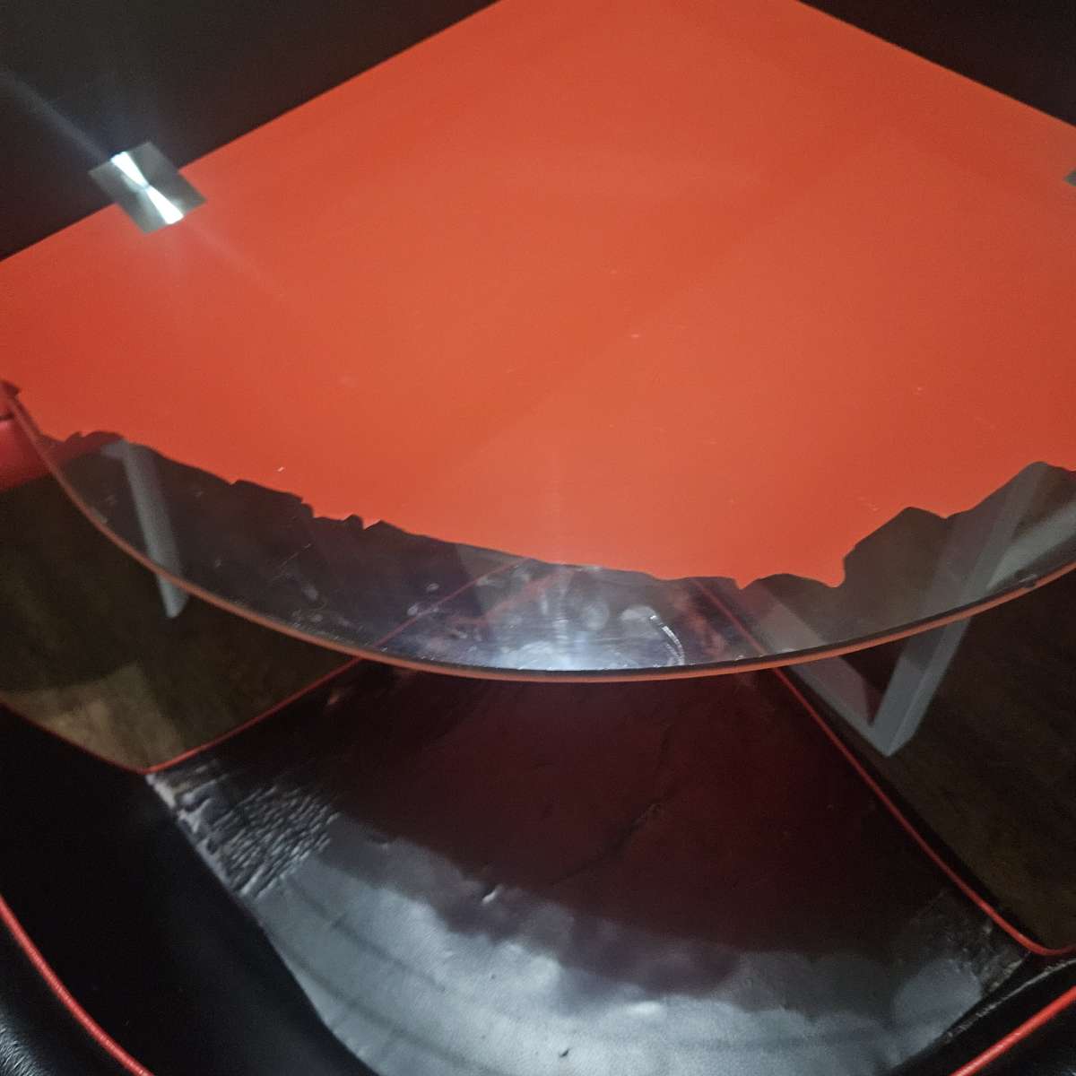 Red and Black Table with 4 matching chairs