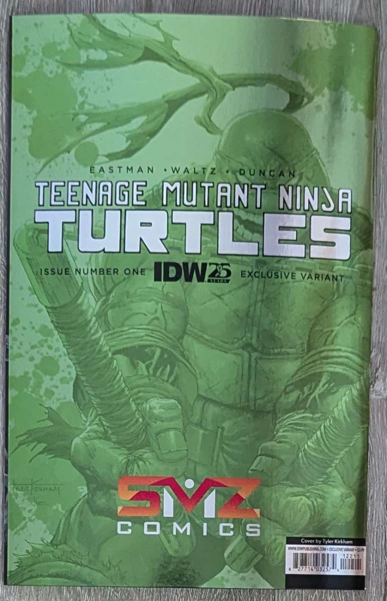 TMNT 1 Michelangelo C2E2 Tyler Kirkham Battle Damage Foil