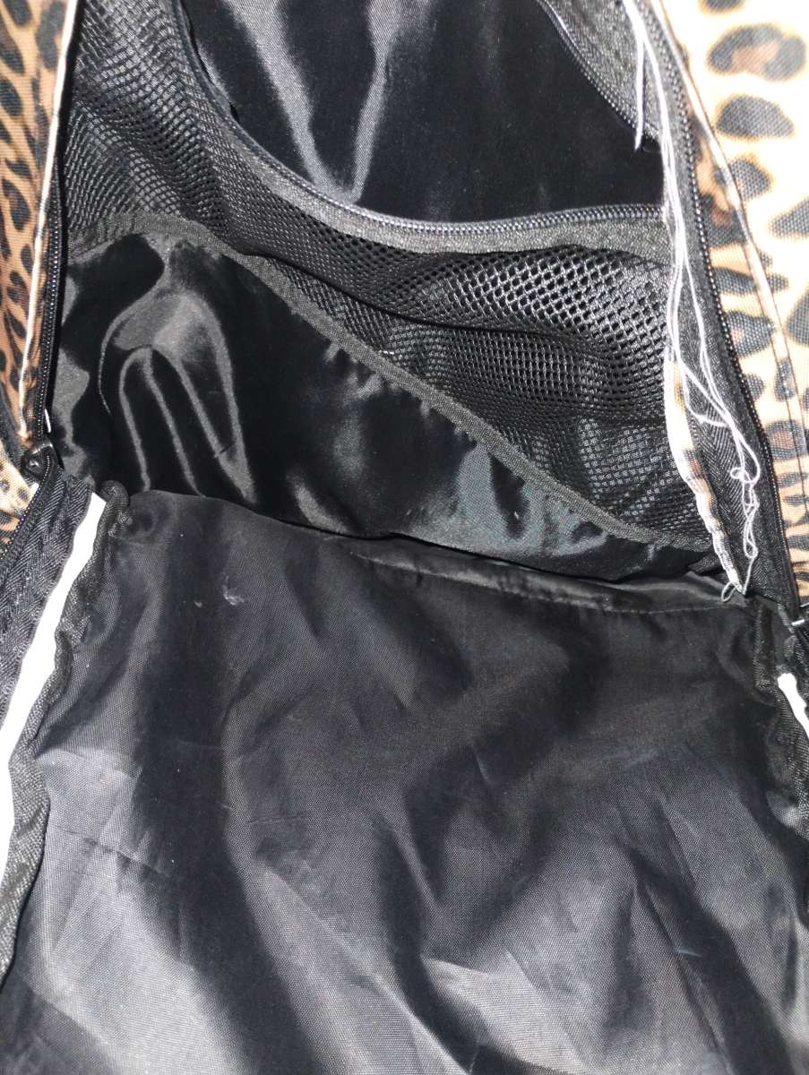 Pink by Victoria Secret leopard print campus backpack