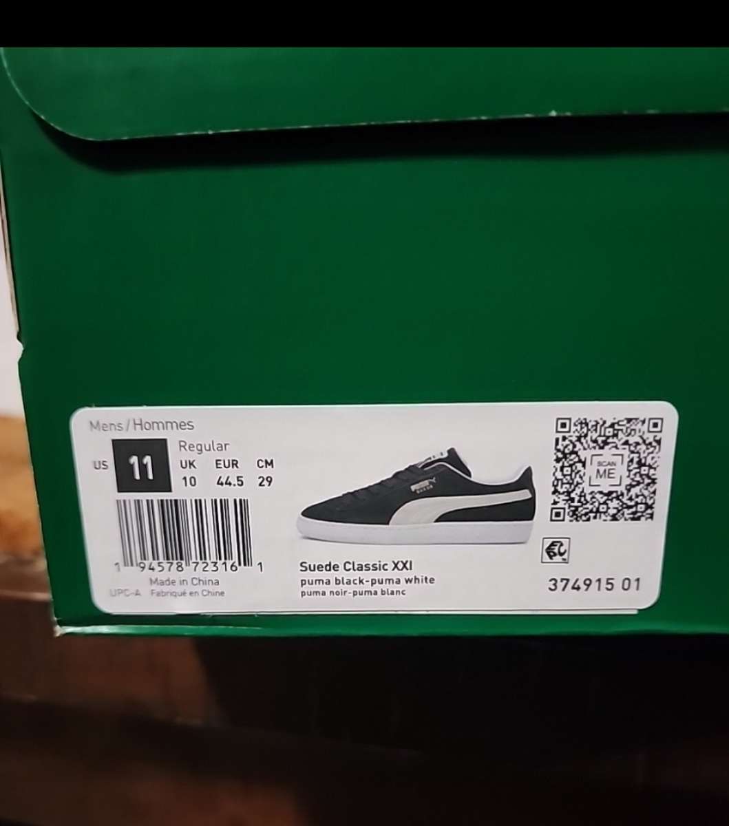 Puma Suede Classic Xxi Lace Up  Mens Black Sneakers Casual