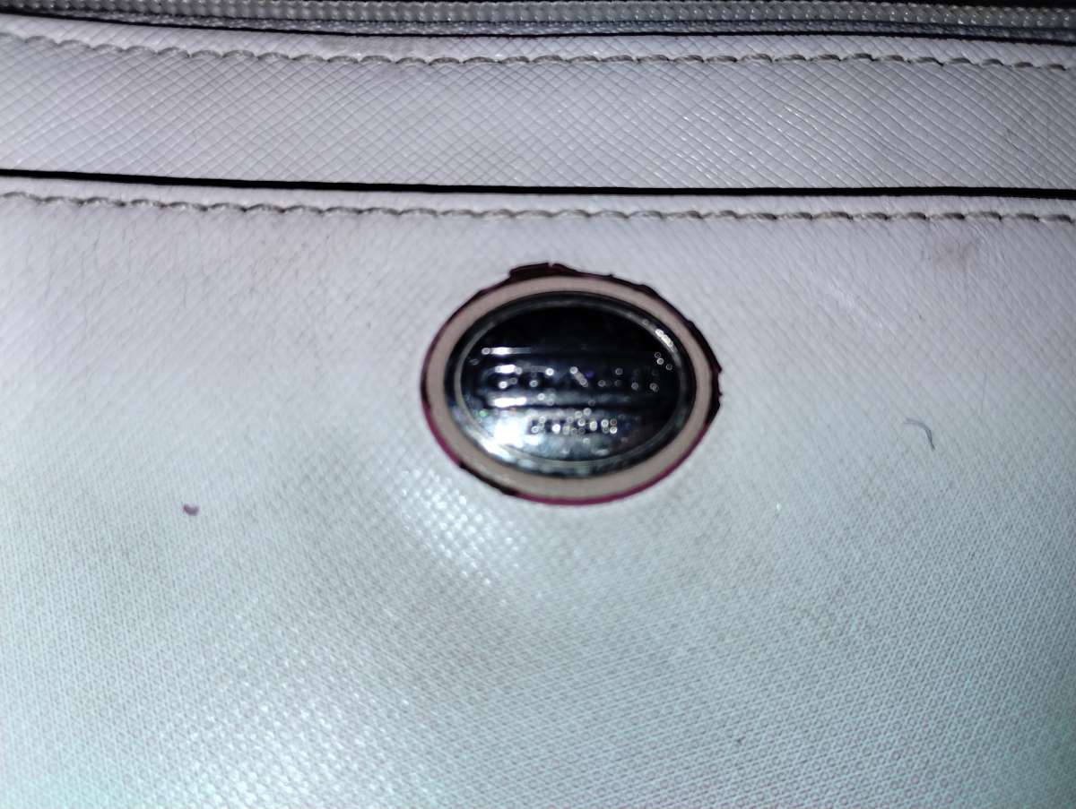 Pink and white COACH Peyton Ombre wristlet