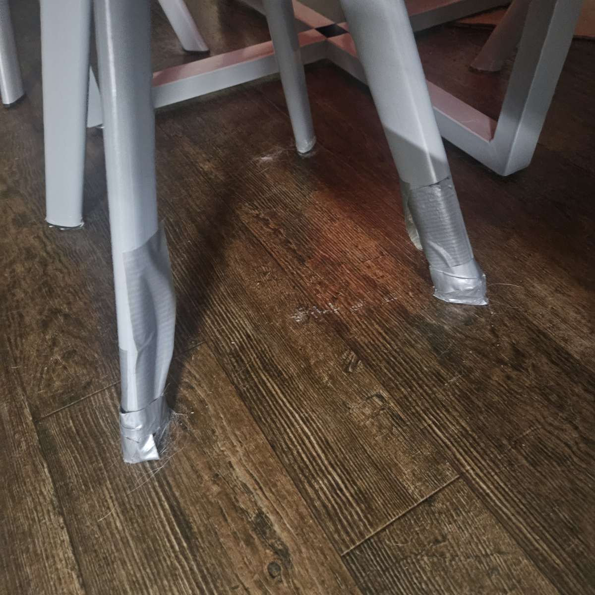 Red and Black Table with 4 matching chairs