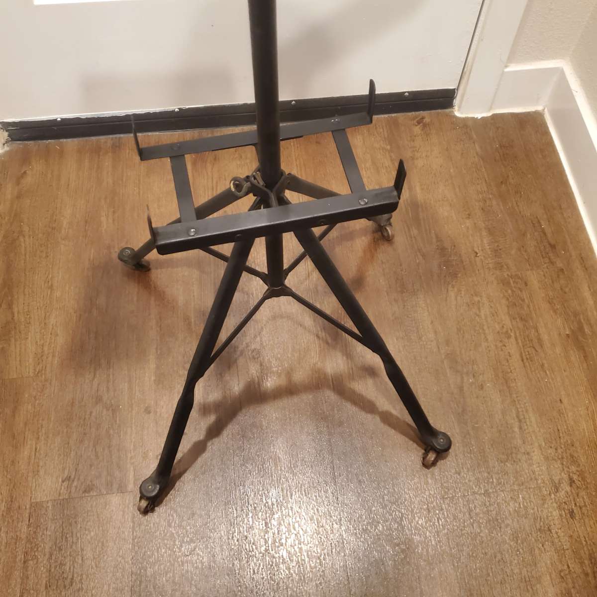 Vintage Cast Iron Dual Music Book stand w wheels