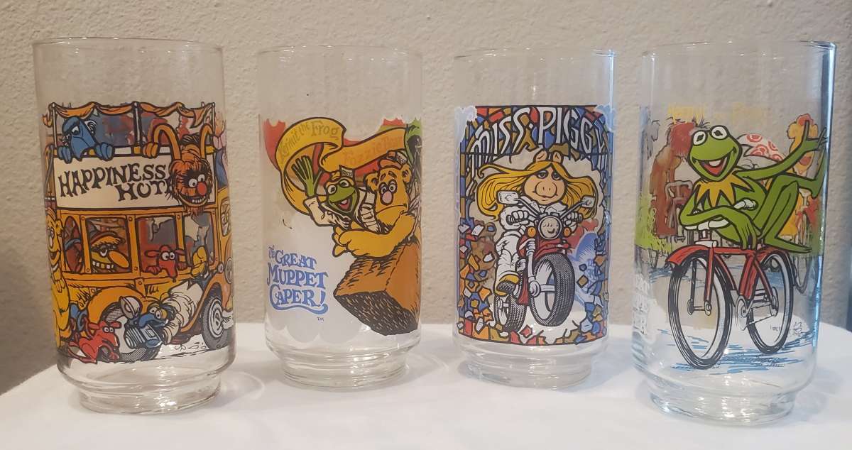 Vintage 1981 McDonalds Drinking Glasses The Muppets in The G