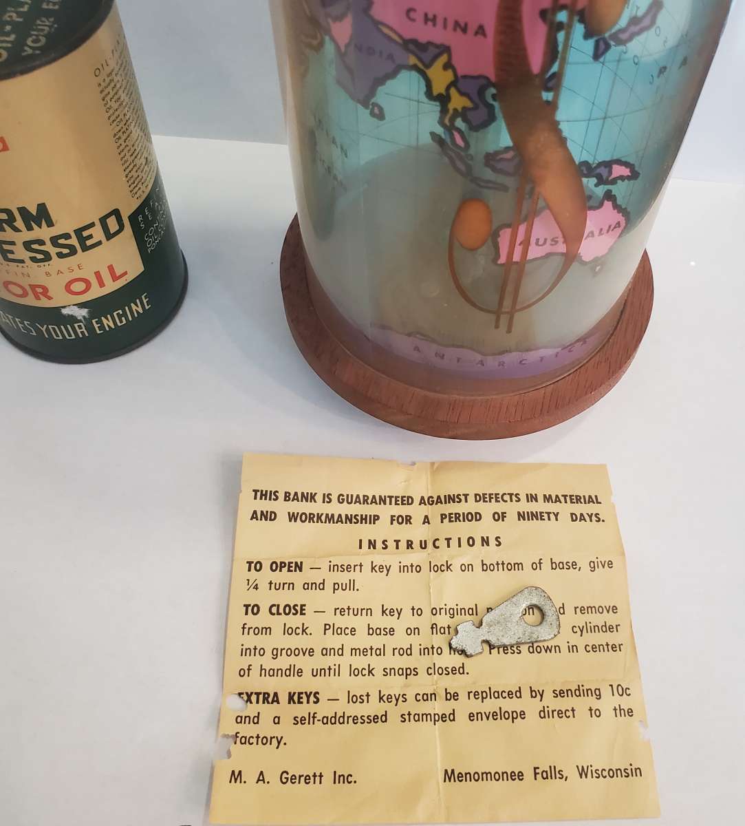 2 Vintage Coin Penny Banks