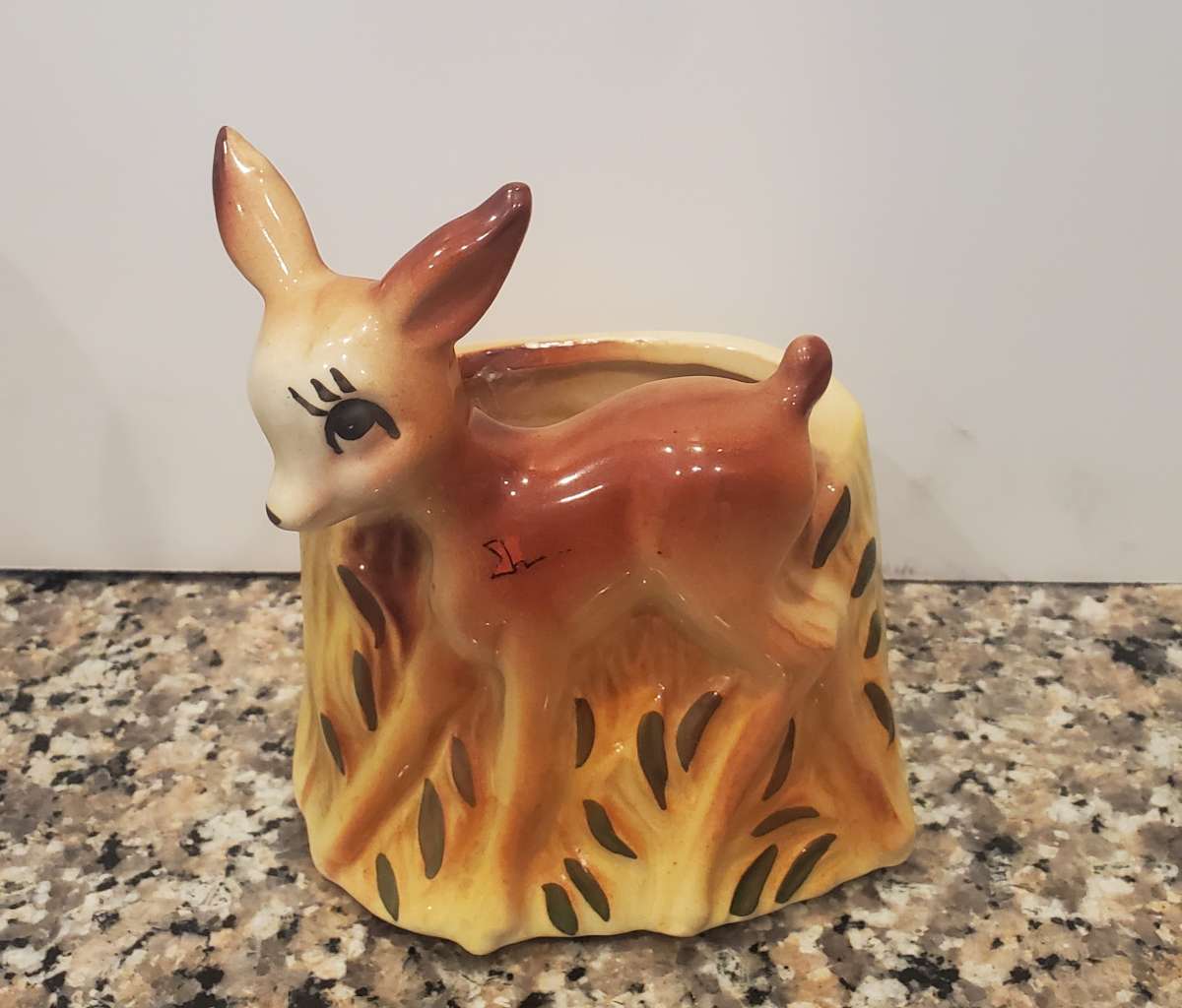 1950s Vintage Deer Bambi  Royal Copley Deer and Doe Planter