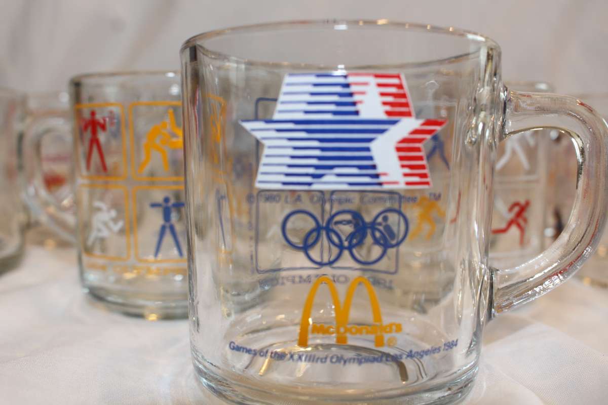 Set of 12 McDonalds 1984 Los Angeles Olympic Games Coffee Mu