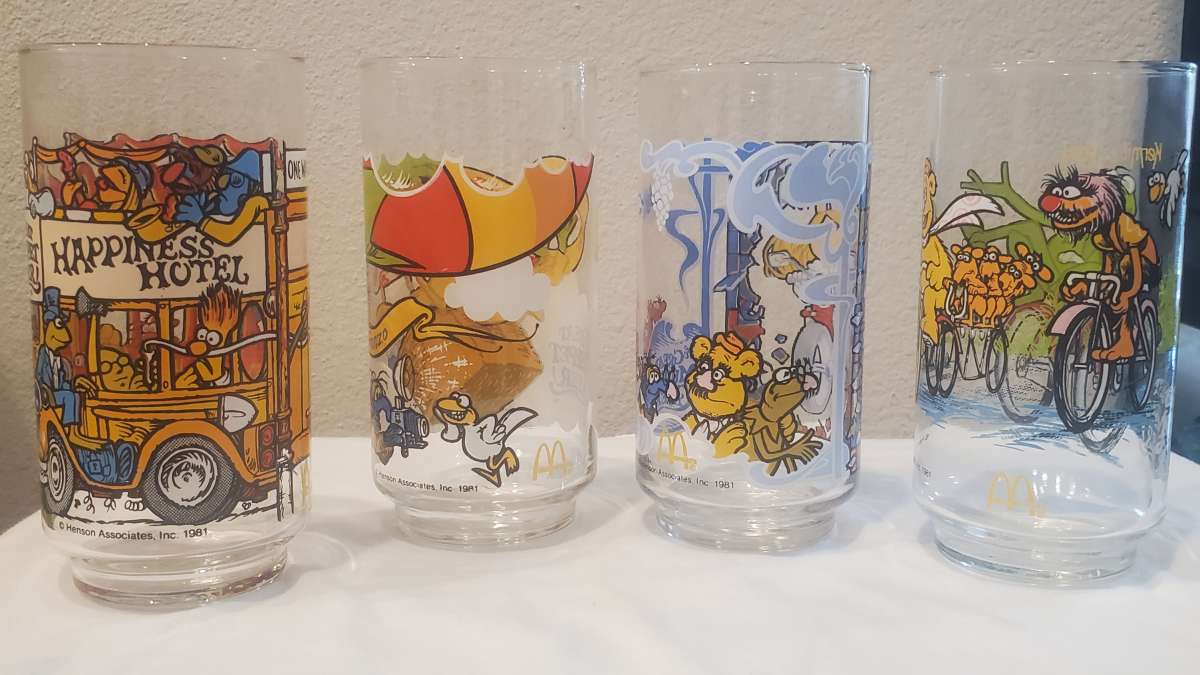 Vintage 1981 McDonalds Drinking Glasses The Muppets in The G