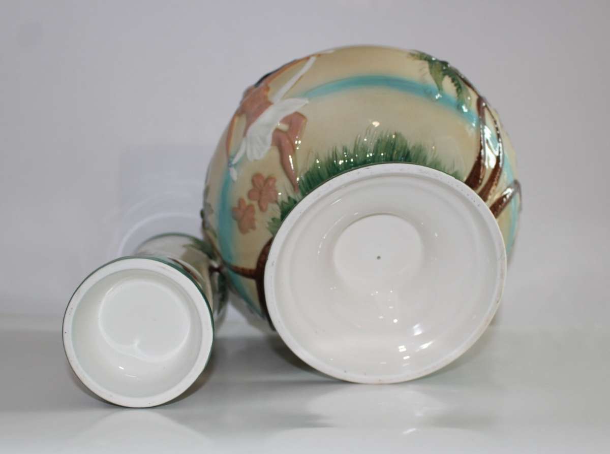 Two Vintage Sail With Harveys  Hula dancer Vase  Planter Pot