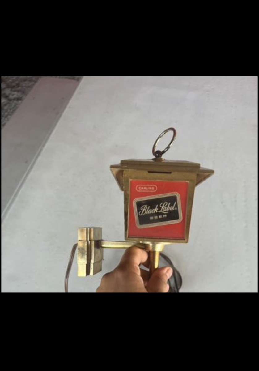 Carling black label beer sconces