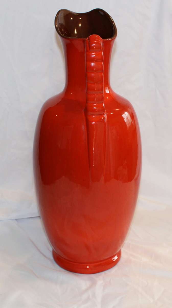 Vintage 17in Frankhoma Red Pitcher 77A