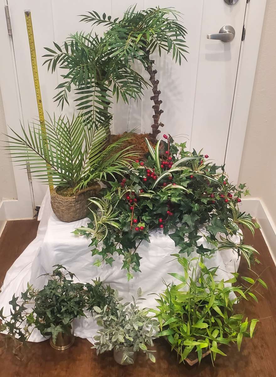 6 Misc Artificial Fake Flowers Plants