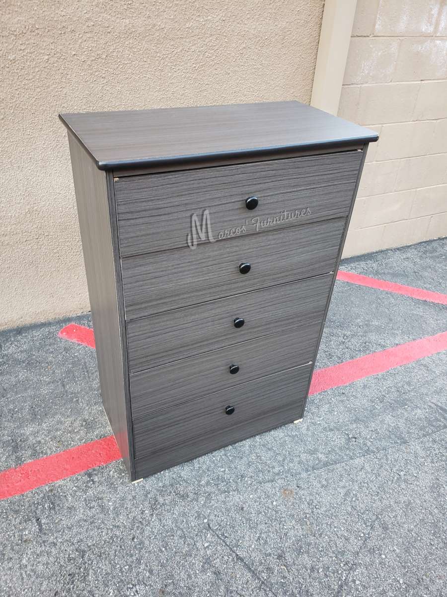 Gray Matte Bedroom Dresser Chest