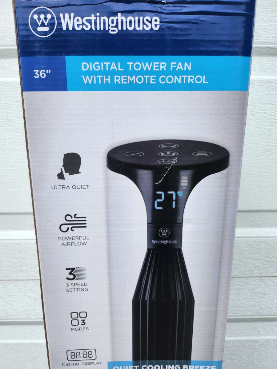Westinghouse 36 inch Oscillating Tower Fan with Remote Contr