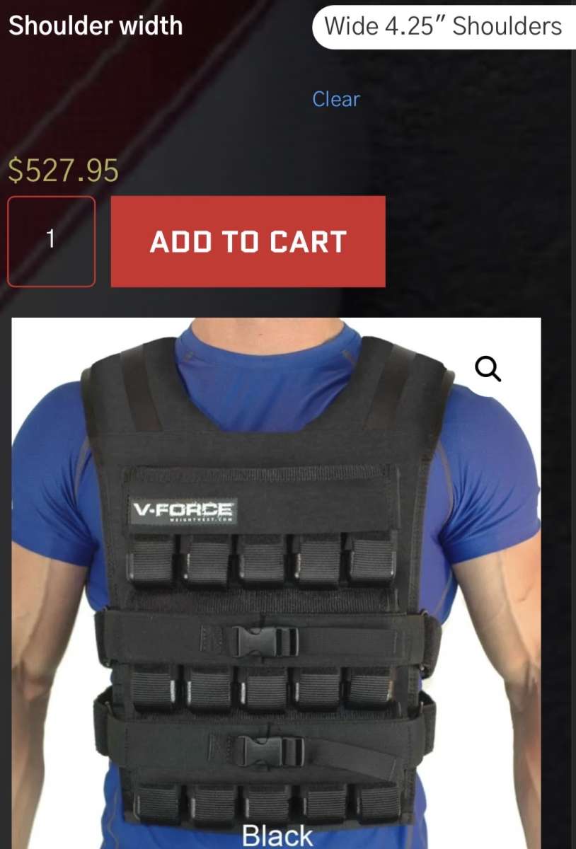 V Force 150 Pounds long weight training vest