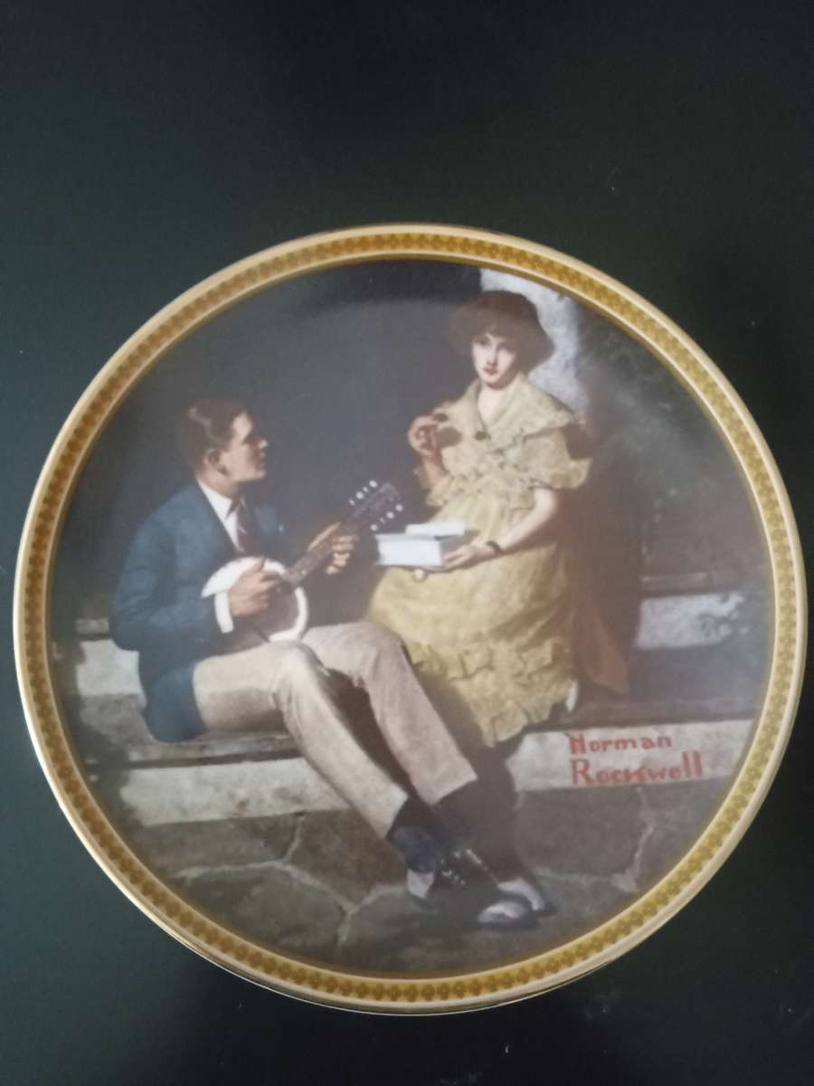 4 Norman Rockwell decorative plates