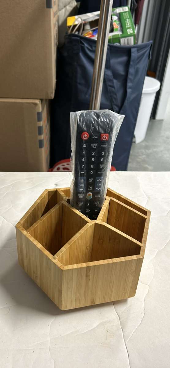 Desktop Storage Box Bamboo And Wood Storage box turns 360Gre