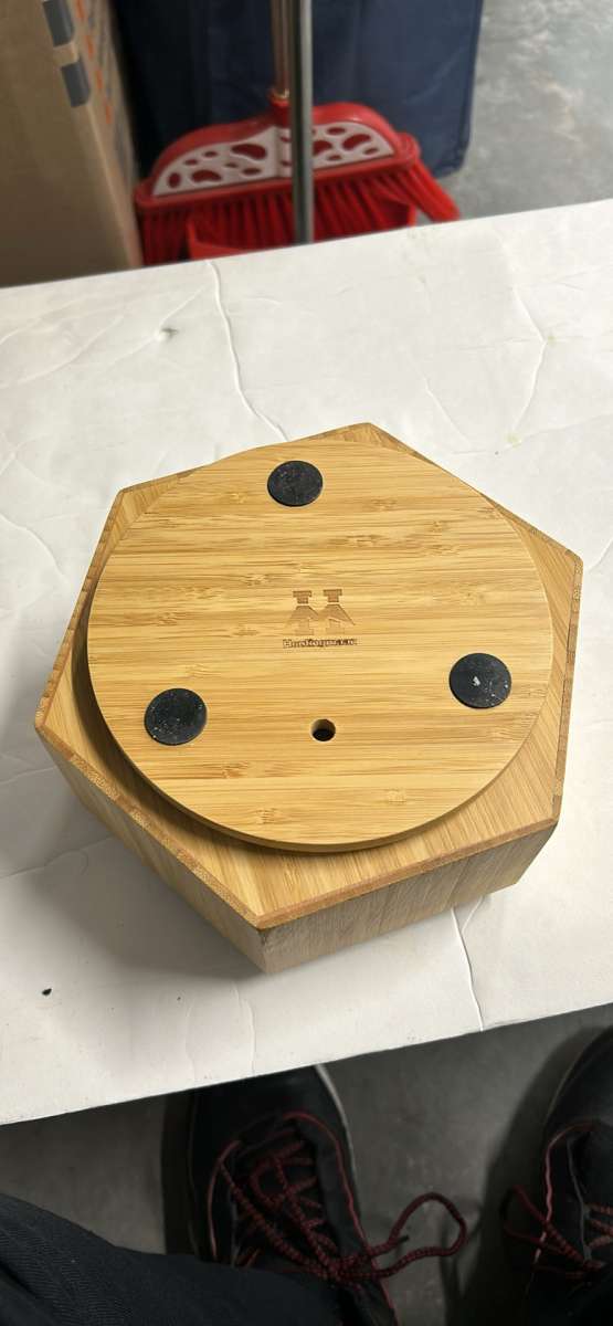 Desktop Storage Box Bamboo And Wood Storage box turns 360Gre