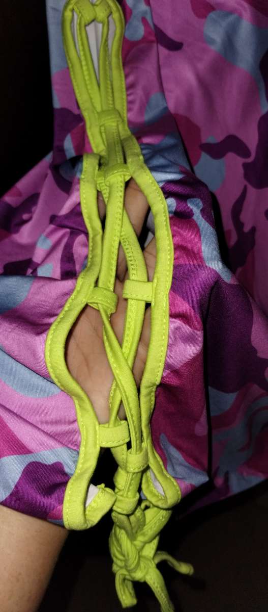 Plus size 4X Camoflauge sexy tie up mini tank dress