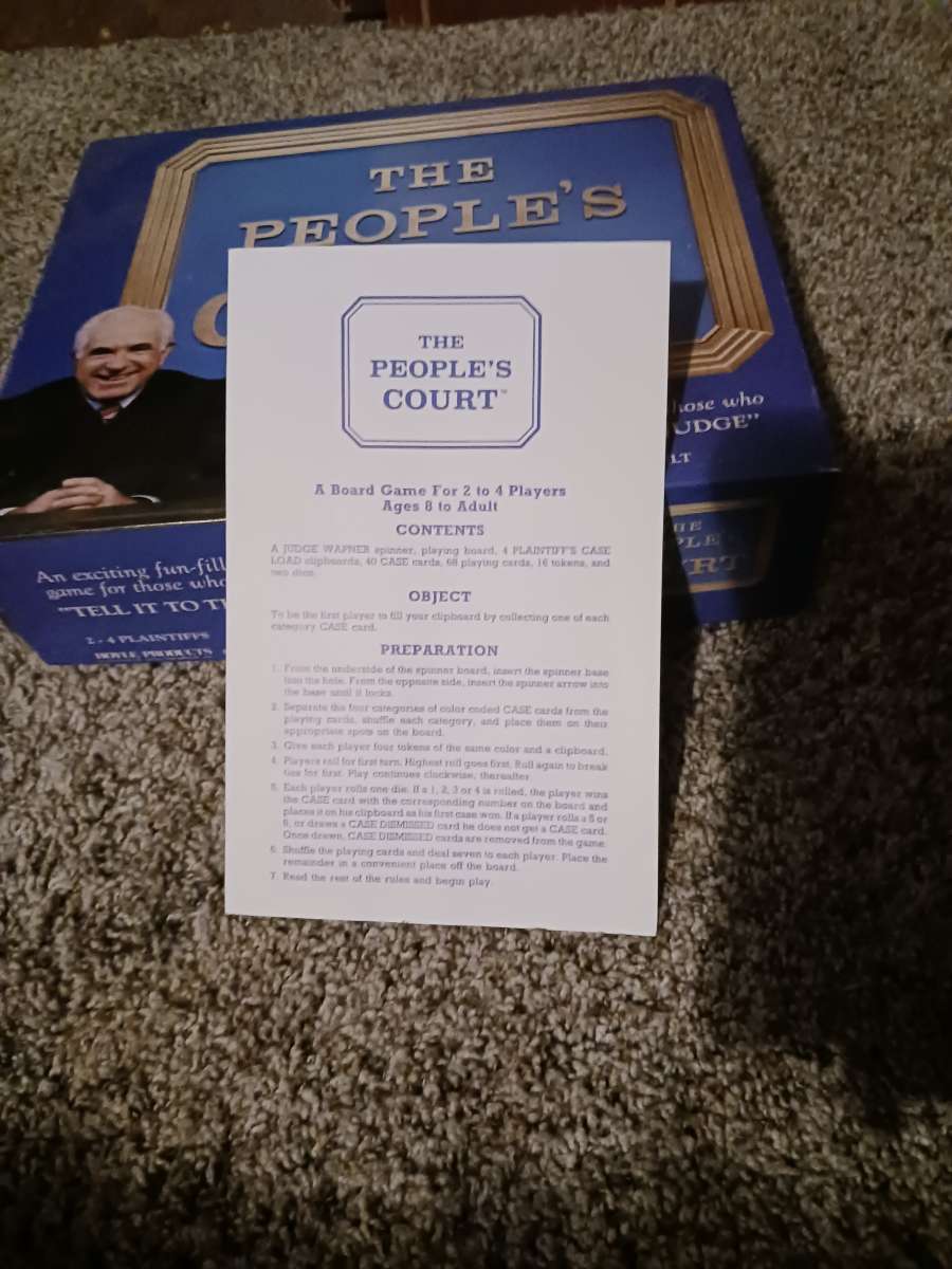 The Peoples Court Board Game