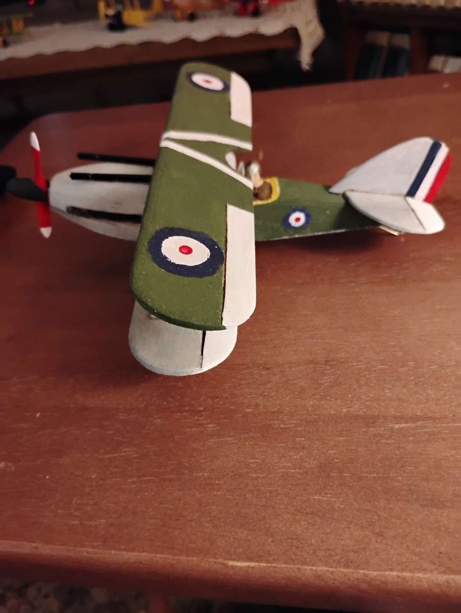 vintage world war 1 handmade model biplane