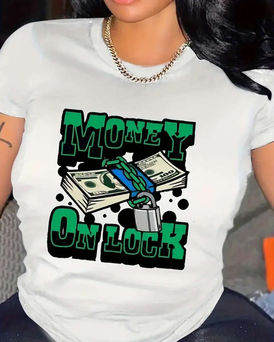 New plus size 4X Money On Lock fashion top