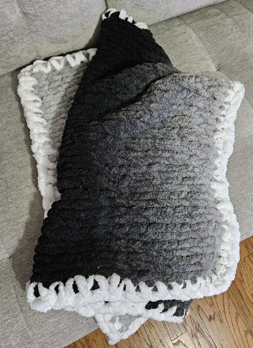 Black Ombre Throw