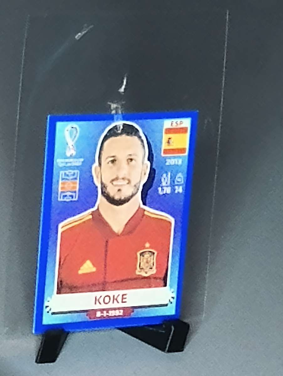 2022 world cup Qatar mini sticker blue border 6 players