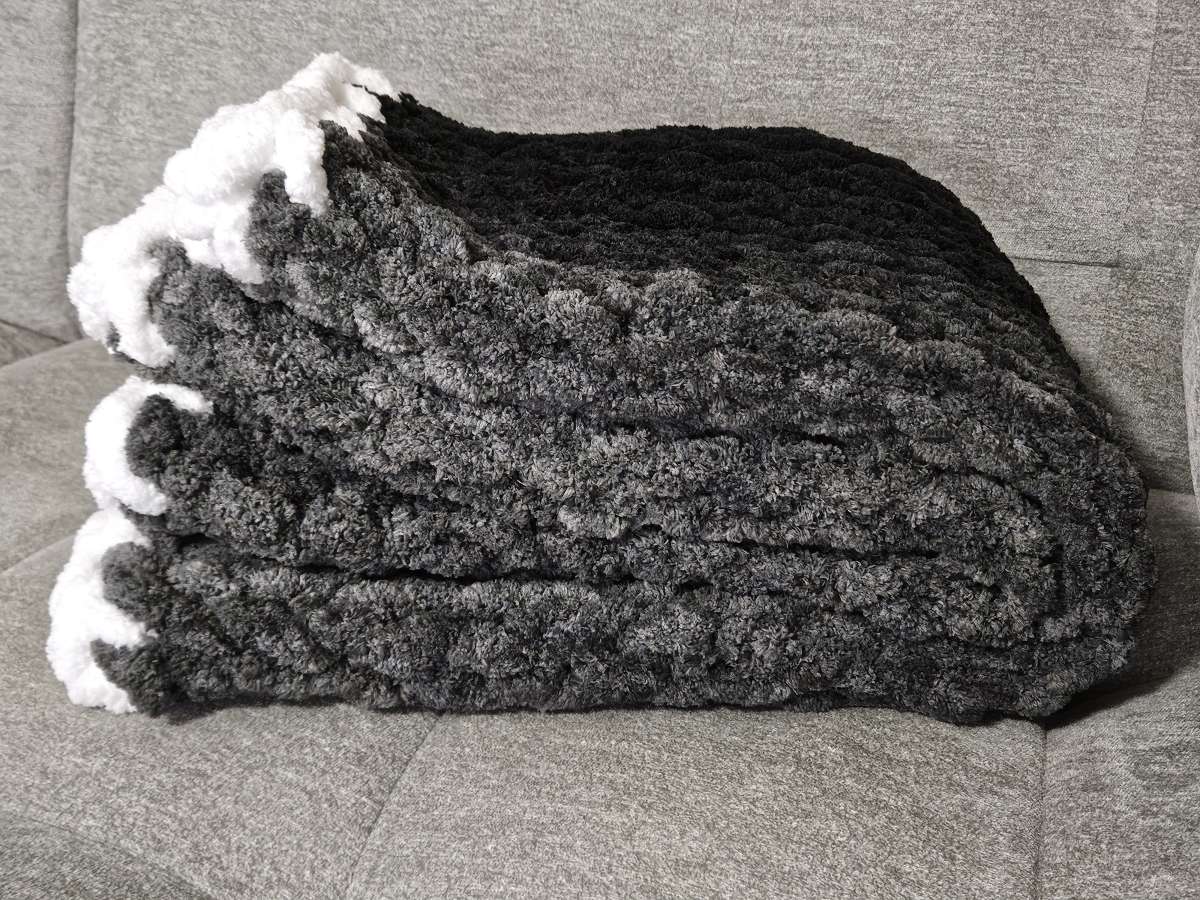 Black Ombre Throw