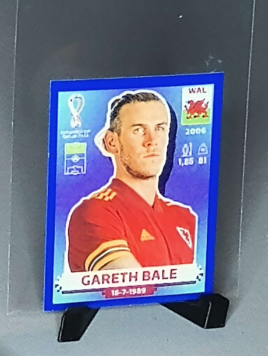 2022 world cup Qatar mini sticker blue border 6 players